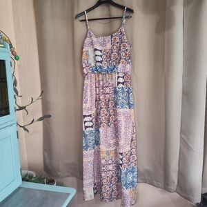 BY & BY Colorful Lightweight Maxi Dress Size XL